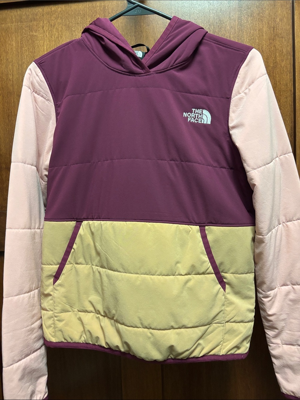The North Face MountainColorblock Hooded Puffer Jacket Pullover - XS